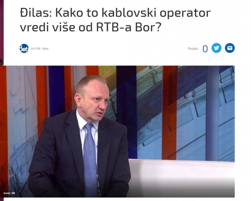 U pokušaju da ospori opravdanost kupovine Kopernikusa od strane Telekoma, Dragan Đilas je upitao Vladu Srbije kako jedan kablovski operater čiji su godišnji prihodi svega 17,3 miliona evra i dobit 1,5 miliona evra, vredi skoro duplo više od PKB-a koji ima 17.000 hektara najplodnijeg zemljišta. Zanimljivo je da je upravo Đilas bio jedan od naodgovornijih za urušavanje i propast PKB